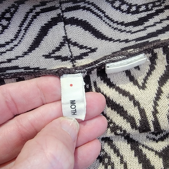 MOTH Anthropologie The Eyes Have It Brown And Cream Open Knit Cardigan Size L - Picture 9 of 11